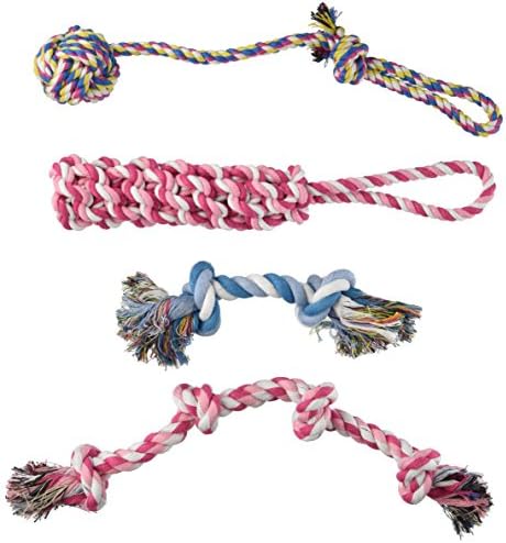 Dog Toys for Large Dogs, Durable Rope Chew Toys Set for Aggressive Chewers Large Dogs - 4 Pack Gift Set Best for Medium to Large Breeds
