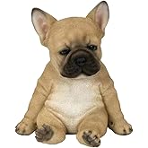 TOPINCN French Bulldog Statue, Garden Dog Figurines Outdoor Statues Decorations, Cute French Bulldog Puppies Dog Decor Funny Garden Ornaments for Yard Home Kitchen