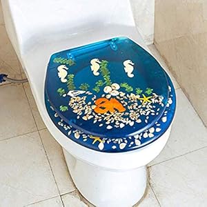 Yuzhijie De kleur van de kinderen de Volwassen Transparante Hars Verdikte Duurzame Huishoudelijke Ouderwetse Toilet…