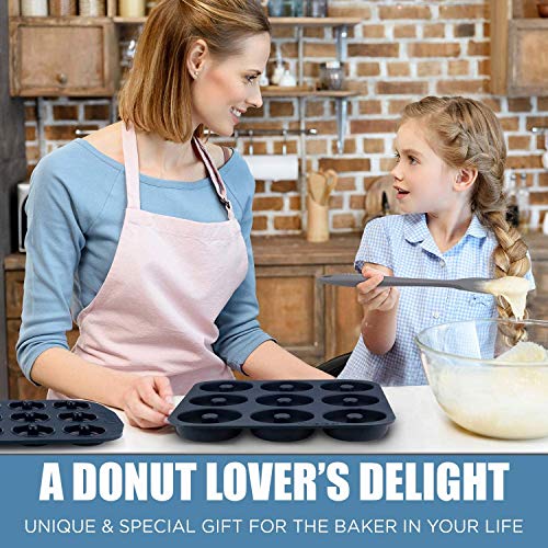 Chefast Silicone Donut Pan Kit Large NonStick Doughnut Baking Molds