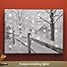 Lighted Snowy Winter Farm Canvas