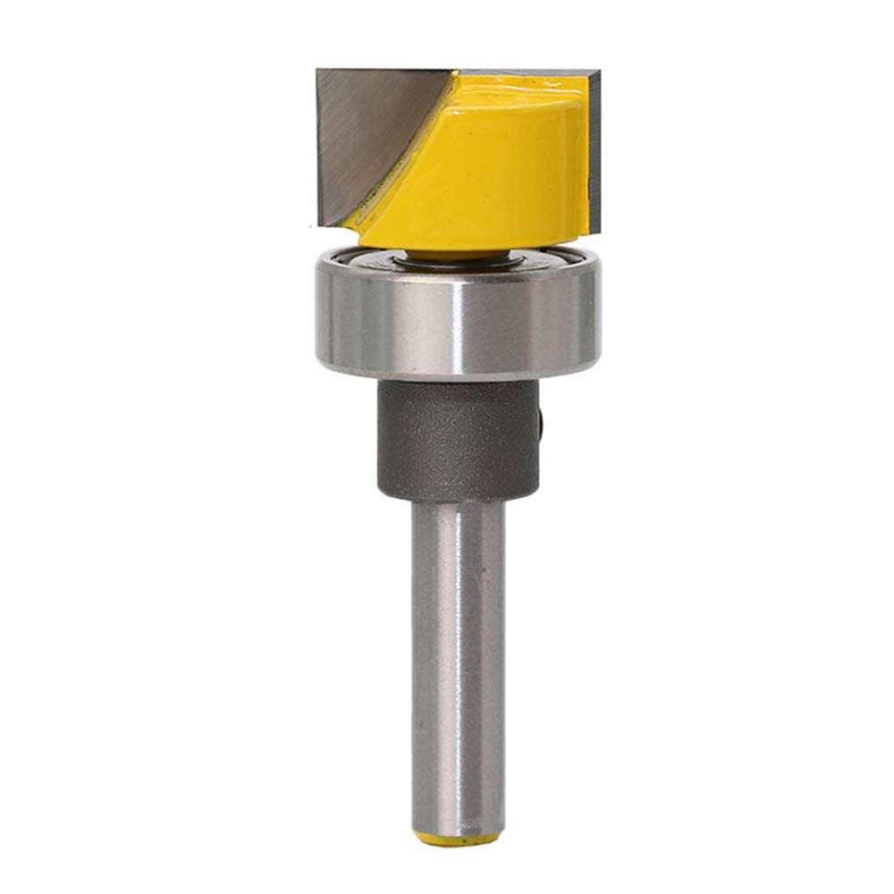 Gasea 1/4" Shank Flush Trim Hinge Mortise Template Cleaning Bottom Router Bit, 3/4"W X 7/16"H Woodworking Milling Cutter Bit