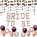 Bride to Be Mylar Banner,Burgundy Rose Gold Confetti Latex Balloons,for Bridal Bachelorette Party Decorations