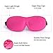 KAMOSSA Sleep Mask, Contoured Sleeping Eye Mask, 3 Colors Available, Free Earplugs & Carry Bag (Pink)
