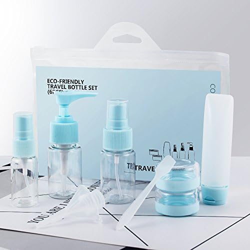 TSA Approved Travel Bottles Bag - COSCOD Silicone Toiletry Bottle Set Carry On Shampoo Conditioner Bottle Leak Proof Design BPA Free for Cosmetics