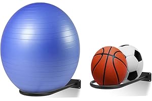 XIAO PEI Medicine Ball Rack - Wall Mounted Large Stability Ball Storage Rack, Basketball Rack, Exercise Equipment Organizer (