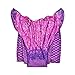 Fin Fun Mermaid Tail Only, Reinforced Tips, Monofin NOT Included, Asian Magenta, Youth 6