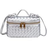 Eautyba Womens Woven Crossbody Handbag Fashion Leather Top Handle Bag