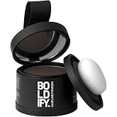 Boldify Hairline Powder, Root Touch Up Hair Color Ash Brown 4g | Instantly Fills Thinning Hair &amp; Sparse Hairlines - Root Cover Up for Gray Hair - Water-Resistant, Sweat-Proof 24-Hour Wear