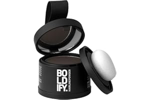 BOLDIFY Hairline Powder - Root Touch Up Hair Color for Gray Coverage - Bald Spot Concealing Hair Powder for Women & Men - 24-