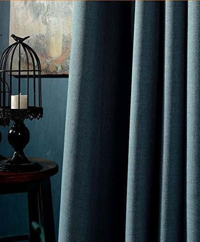 Amazon.com: Slate Blue Blackout Curtain Handmade Custom Drapery