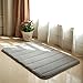 Vdomus Non-slip bath mats memory foam bathroom mat soft coral velvet fabric Gray, 20