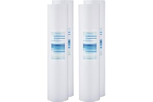 Geekpure 20-Inch Whole House Polypropylene PP Sediment Filter-4.5" x 20"-5 Micron-Pack of 4