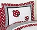 Sweet Jojo Designs 3-Piece Polka Dot Ladybug Children's and Kids Full/Queen Girl Bedding Set