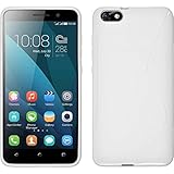 Silicone Case for Huawei Honor 4x - S-Style white - Cover PhoneNatic + protective foils