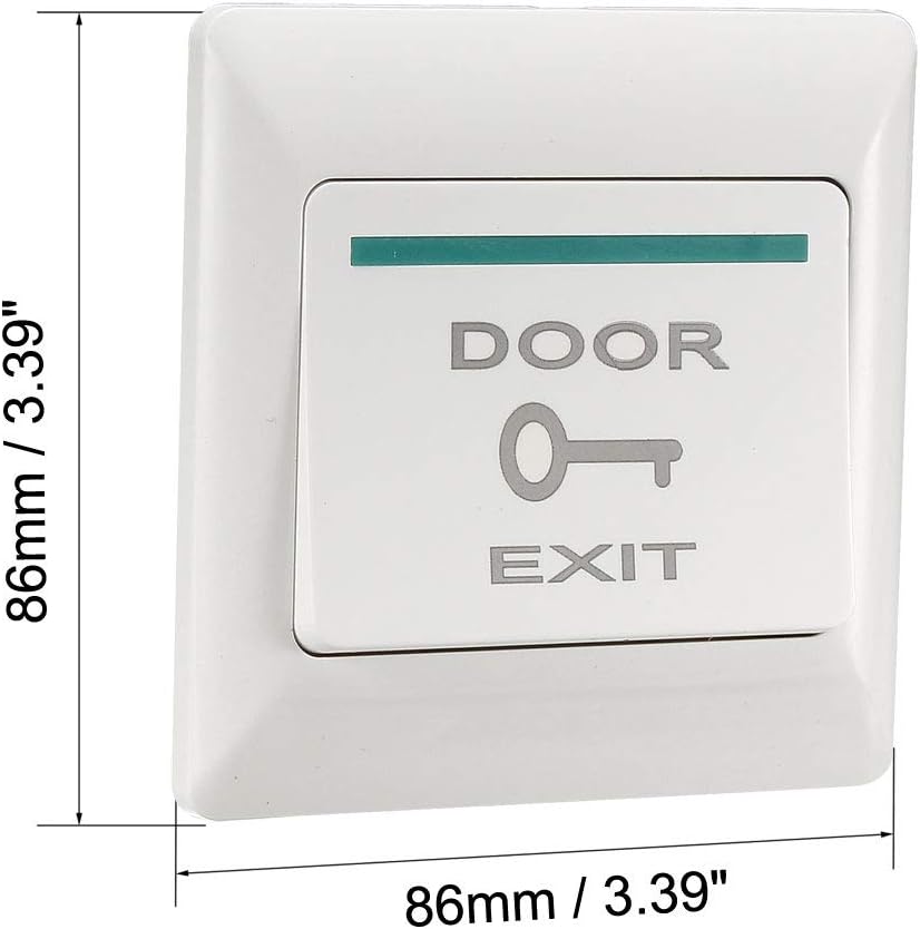 Pulsante Di Uscita Per Controllo Accessi - 2 Pezzi, NO/COM, 36V 3A, Pannello 86x86mm Bianco, Per Porte Uffici E Banche - 3