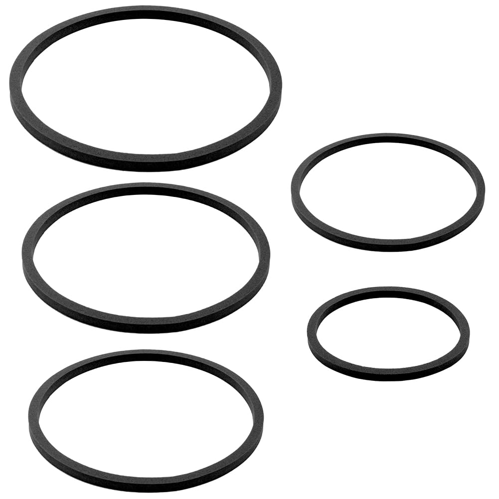 CREATCABIN 5Pcs Aquarium Floating Plant Rings Fish Feeding Rings Set 5 Sizes Foam Floating Plant Corral Round Fish Feeder Rings Fish Tank Plant Ring for Bettas Fish Aquarium Accessories Black