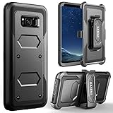 Galaxy S8 Plus Case, KASEMI Heavy Duty Dual Layer Protection Locking Belt Swivel Clip Holster with Kickstand Case for Samsung Galaxy S8 Plus (2017)-Black