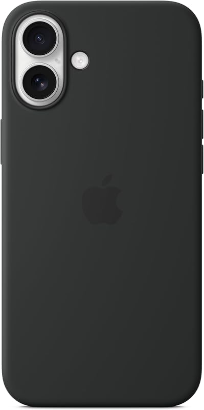 Custodia MagSafe cover in silicone per iPhone 16 Plus - Nero ​​​​​​​