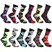 Falari Men Colorful Funny Novelty Crazy Combed Casual Dress Socks & Argyle Socks