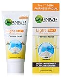 Garnier Light 3 in 1 Fairness Facial 50 gram (Wash, Scrub, Mask)