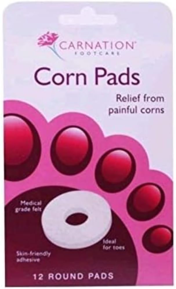 Carnation Corn Rings Foam-O-Felt Round Pressure Relief Pads Hypoallergenic