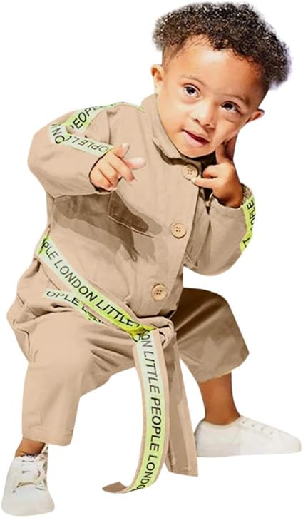 Ensemble Bebe Garcon Combinaison A Manches Longues Bebe Garcon Fille Barboteuse Salopettes Ceinture Fiosoji Amazon Fr Bebes Puericulture