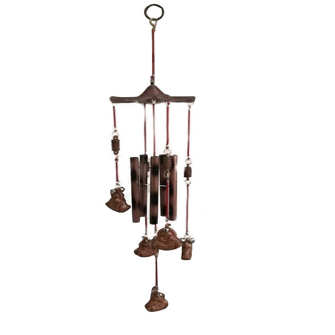 Ryme Metal Feng Shui Buddha Wind Chime Bamboo For Outdoor (44 x 10 cm