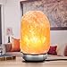 PULNDA Himalayan Salt Lamp Hand Carved Natural Pink Crystal Rock Salt Lamps with Premium Metal Base/Bulb(Himalayan salt&8-9inch),Dimmer Control,UL-Listed Cord&Wire