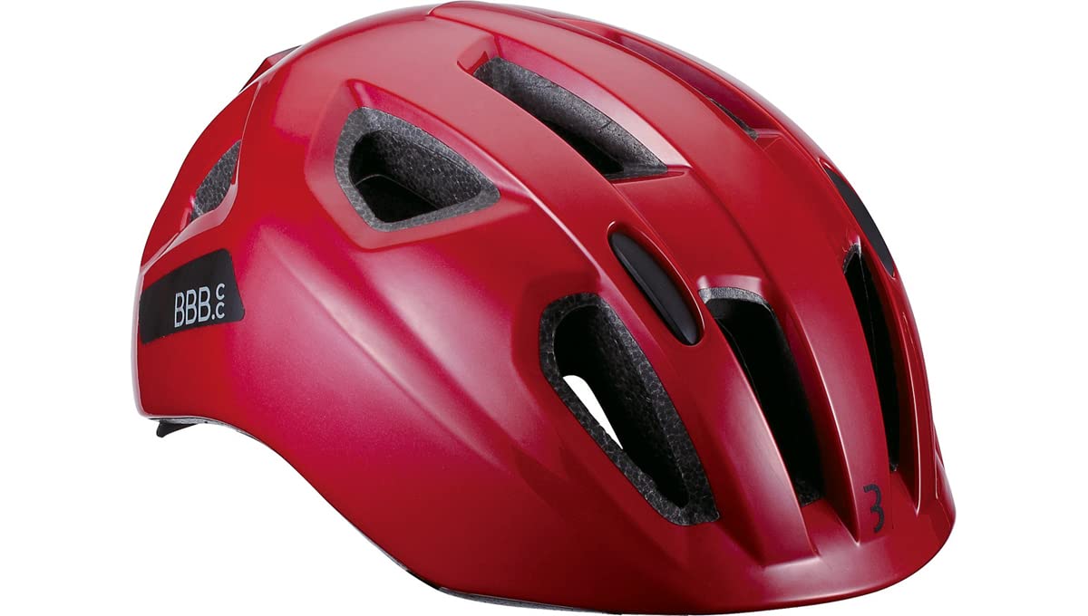 Bbb Cycling Cycling Bike Helmet for Kids Sonar | Boys and Girls | Road and Urban Cycling Skateboard Inline Skating Scooter | BHE-171 | Glossy Red M (52-58 cm), M (52-58cm)