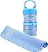 BOGI 2 Pack Cooling Towel for Instant Cooling – Use as Cooling Scarf Headband Wristband Bandana – Soft Cool Bamboo Fiber – Stay Cool for Yoga Travel Climb Golf Football Tennis & Outdoor (Blue+Grey)thumb 1