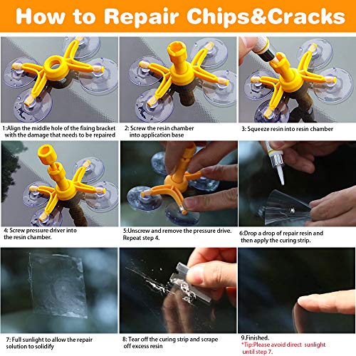Mookis Windshield Repair Kit 2-Pack Repair Resin to Fix Car Cracks,Chips,Bull's Eye and Star - Thumbnail 5