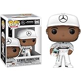 Funko Lewis Hamilton with Helmet and White Racing Suit + Pop Protector: Formula 1 Pop! Vinyl Figure (Gift Set Bundled with ToyBop Brand Box Protector Collector Case)