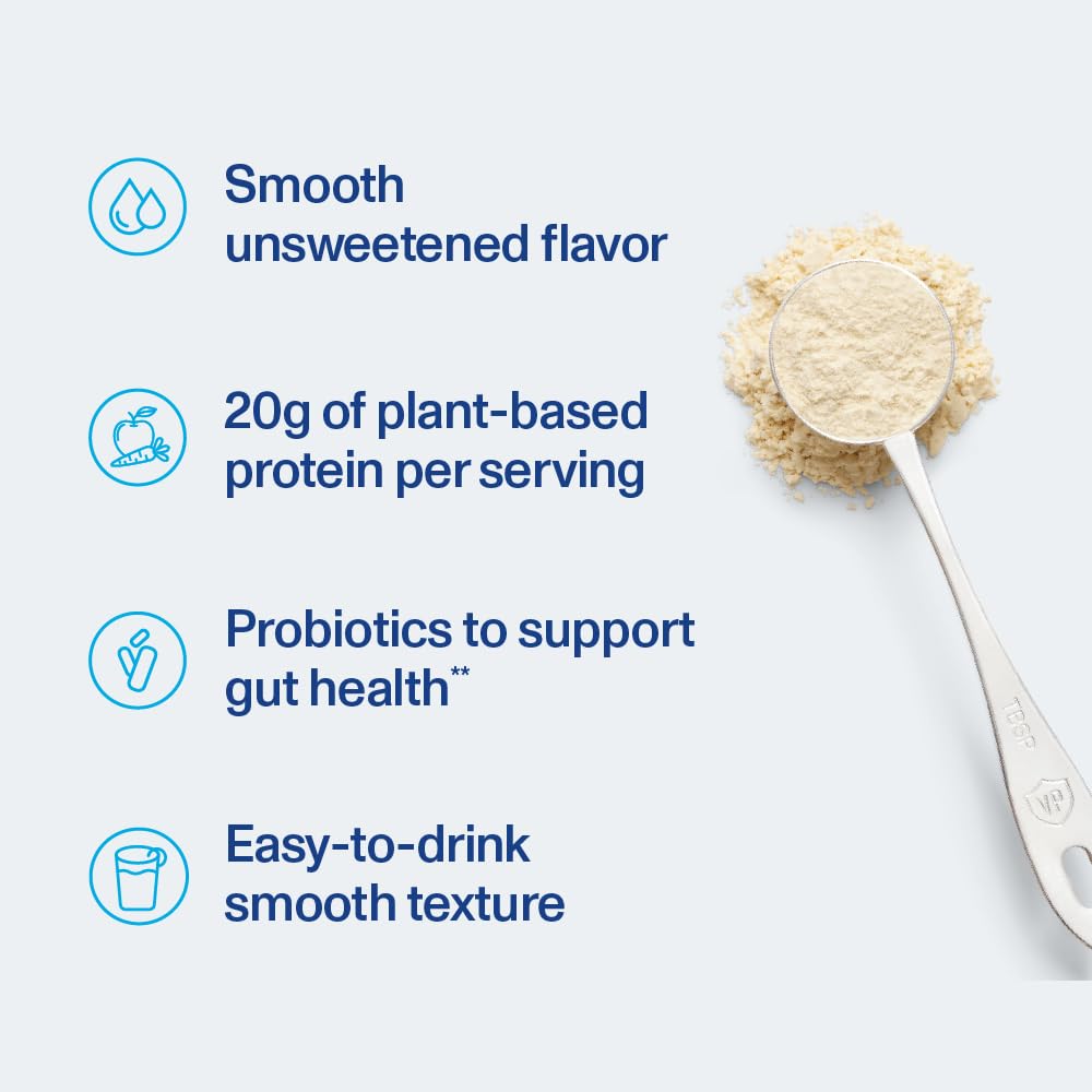 Vital Proteins Vegan Protein Powder – 20g Plant Based Protein with Chickpea – 1B CFU Probiotic for Gut Health, No Added Sugar – Unsweetened, 14 oz