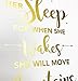 Let Her Sleep for When She Wakes She Will Move Mountains Home Wall Art Décor Gift for Girls Room, Daughter, Friend, Teen, Teenager, Nursery, Baby | Gold Foil Print Poster UNFRAMED (8x10)