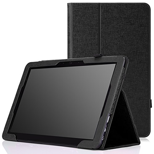 MoKo ASUS T300 Chi Case - Slim Folding Cover Case for T300 Chi 12.5 Inch (2015 Version) Windows 8.1 Tablet, BLACK (Will Not Fit T300 2013 Version)