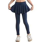 Hvididan Skirt Leggings for Girls School Uniform, Pants for Girls Kids Toddler Ruffle Skirt Pull On Warm Clothes