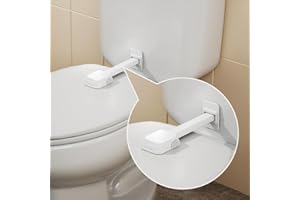 EUDEMON 1 Pack Baby Safety Toilet Lock,Child Proof Toilet Seat Lock for Toddlers and Kid Easy to Install with Adhesive, no To