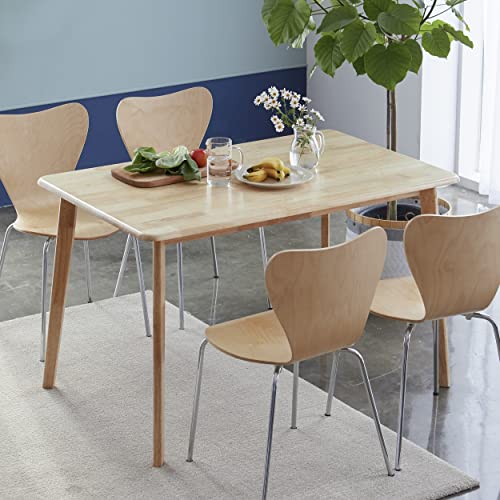 Livinia Canberra 47.2" Dining Table/Mid Century Modern Malaysian Oak