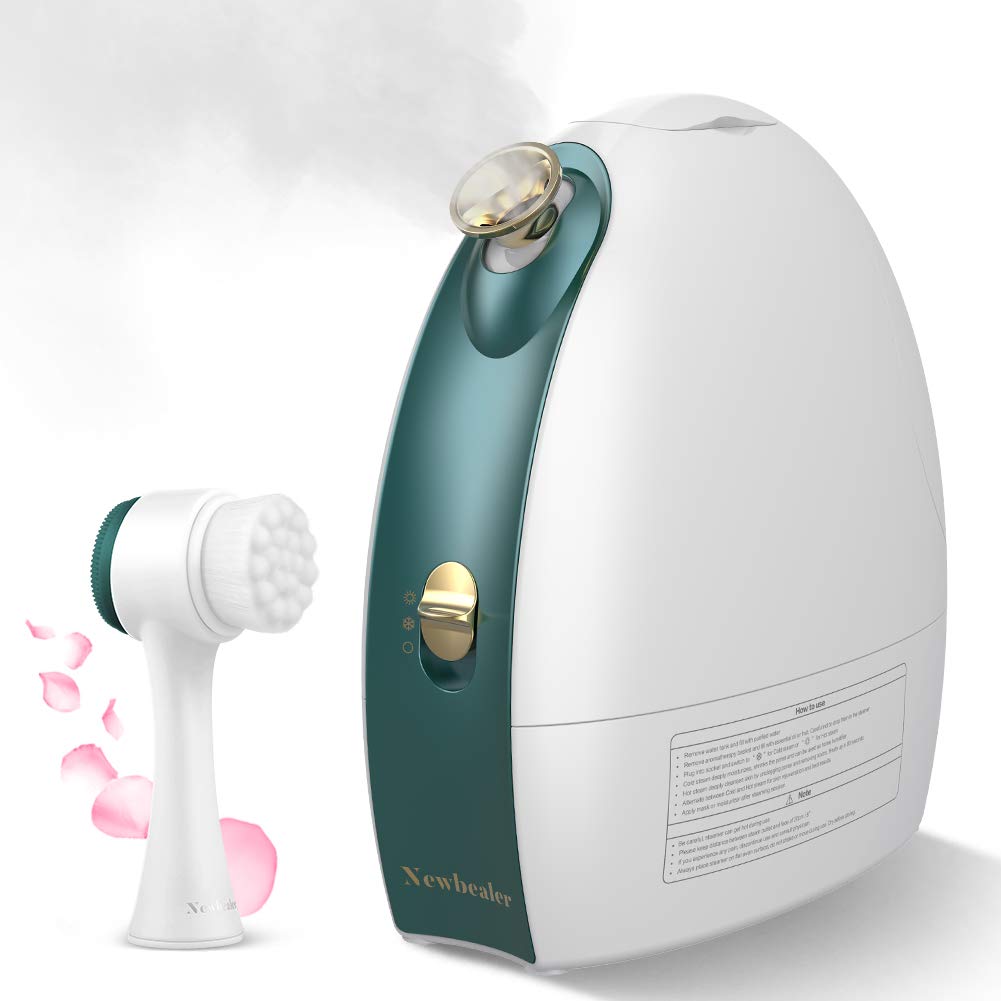 Facial Steamer 3-in-1 Nano Ionic Face Humidifier with Hot and Cold Mist Moisturizing Cleansing Pores for Home Face Spa: Beauty