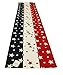 SARO LIFESTYLE 1094.M1672B Red White & Blue 4th of July Cotton Table Runner, Multicolor, 16