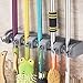Newdora Mop Broom Holder Broom Organizer Key Rack Towel Hooks 5 Non-slip with 6 Hooks Wall Closet Mounted Organizer Brooms Mops Rakes Garage Storage Organization Systems