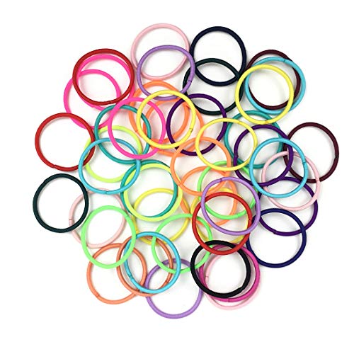 Joyeah Baby Hair Ties for Girls 200 Pieces Multicolor Small Hair Elastics No Crease Ponytail Holder for Baby Girls Infants Toddlers (Diameter 2.5 cm)