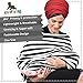 Baby Multi-Use Stretchy Nursing Cover, Car Seat & Stroller Apron Canopy, Shopping Cart Cover. Infant And Baby Breastfeeding Scarf, Black And White Design, Free Gift: Bandana Bib By Mancub