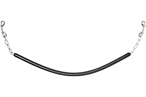 SmartEquine Stall Chain | Stall Area Fence Gate Hardware | Standard Size | Features 2 Double-Ended Snaps | 1" Wide Rubber | 45.5" Long | Black