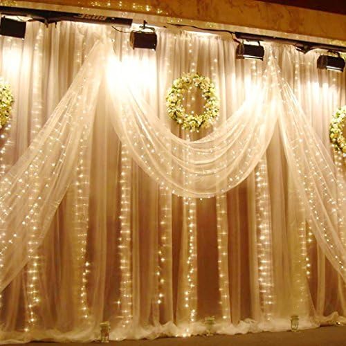 HAIMTREE LED Starry 150 LEDs - 50 Feet Bundle Adapter Led String Lights - Novelty Christmas Trees Decoration Outdoor and Indoor Environments Wedding Birthday Party(Warm White) (2 Pack)