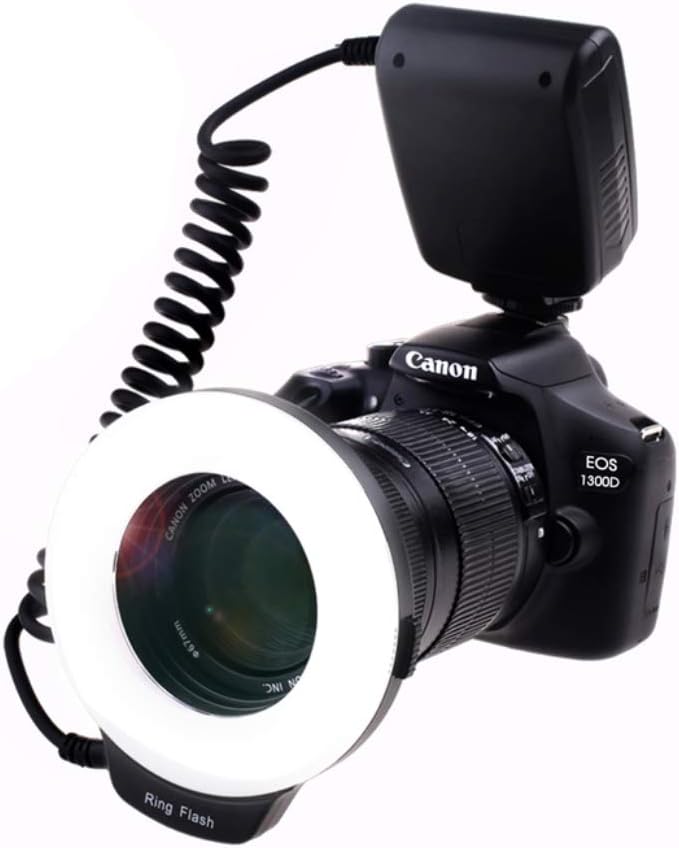 Flash annulaire pour Canon, Nikon, Panasonic, Olympus, Pentax SLR, RF