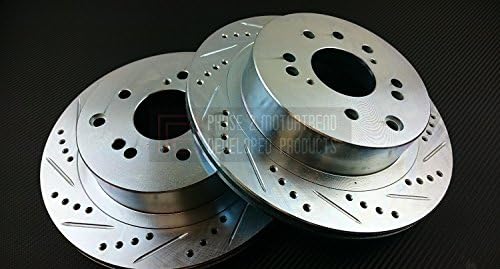P2M Nissan Z32 300ZX Slotted / Drilled Rear Brake Rotors
