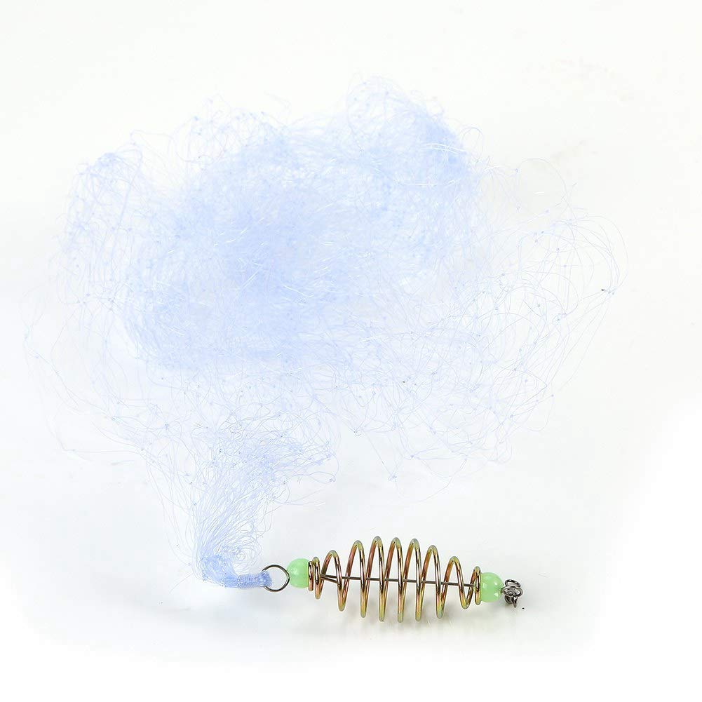 Fish Bait Net, Plastic Folding Night Fishing Net with Luminous Beads for Outdoor Use (10#)