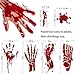 63Pcs Bloody Handprints Footprints Bloodstains Stickers Hand-Foot Ratio In Adults Halloween Party Decorations Vampire Zombie Party Favors Supplies Floor Window Clings 10 Sheets